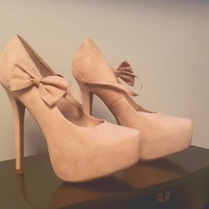 Charlotte Russe, size 10, Pale Pink, 6 inch heels